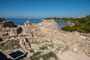 Ruins of the Temple of Apollo. Foundation walls of rooms and cisterns.