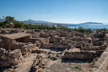 Ruins of the Temple of Apollo. Foundation walls of rooms and cisterns.