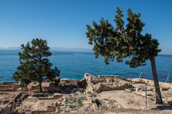 Ruins of the Temple of Apollo. Foundation walls of rooms and cisterns.