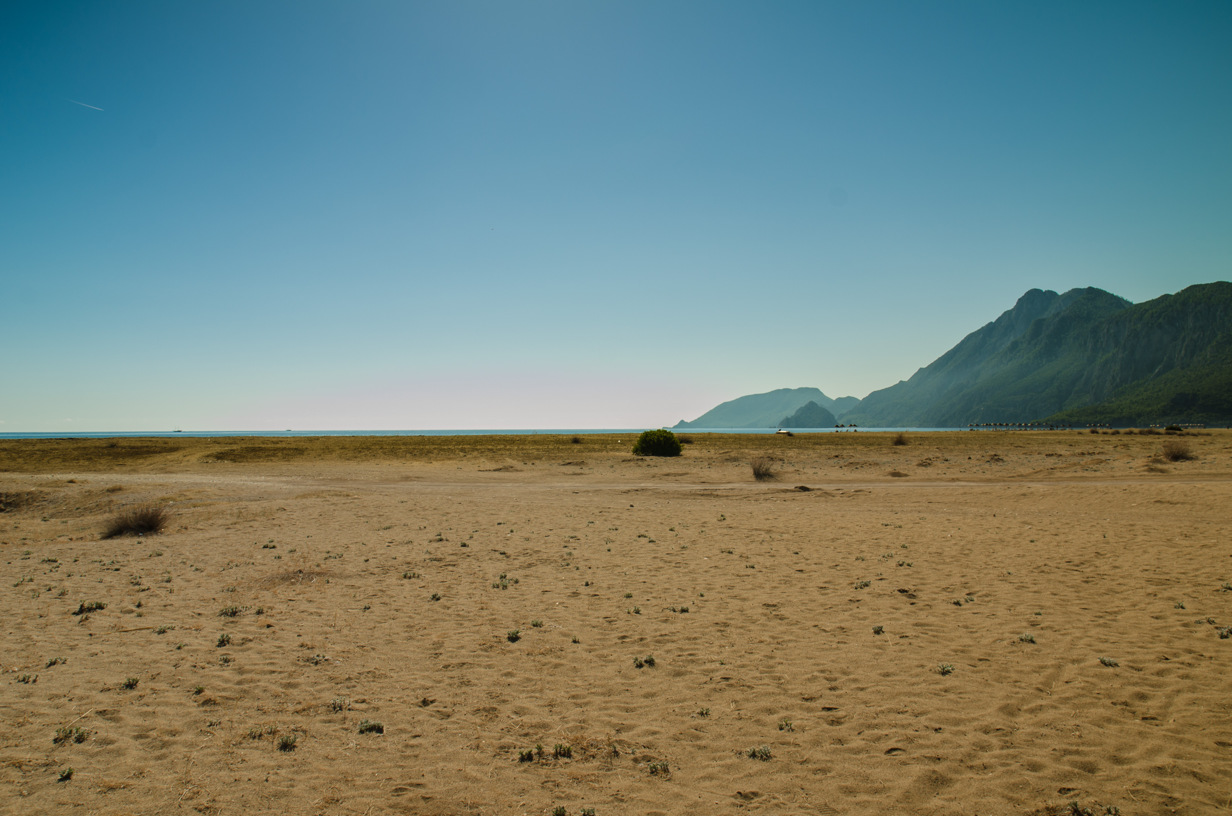 The huge and lonely Cirali beach