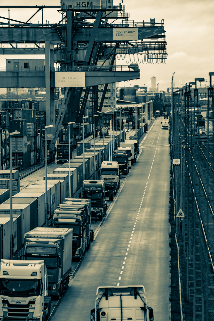 Trucks at container loading