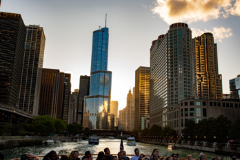 Architectural boat trip on the Chicago River.