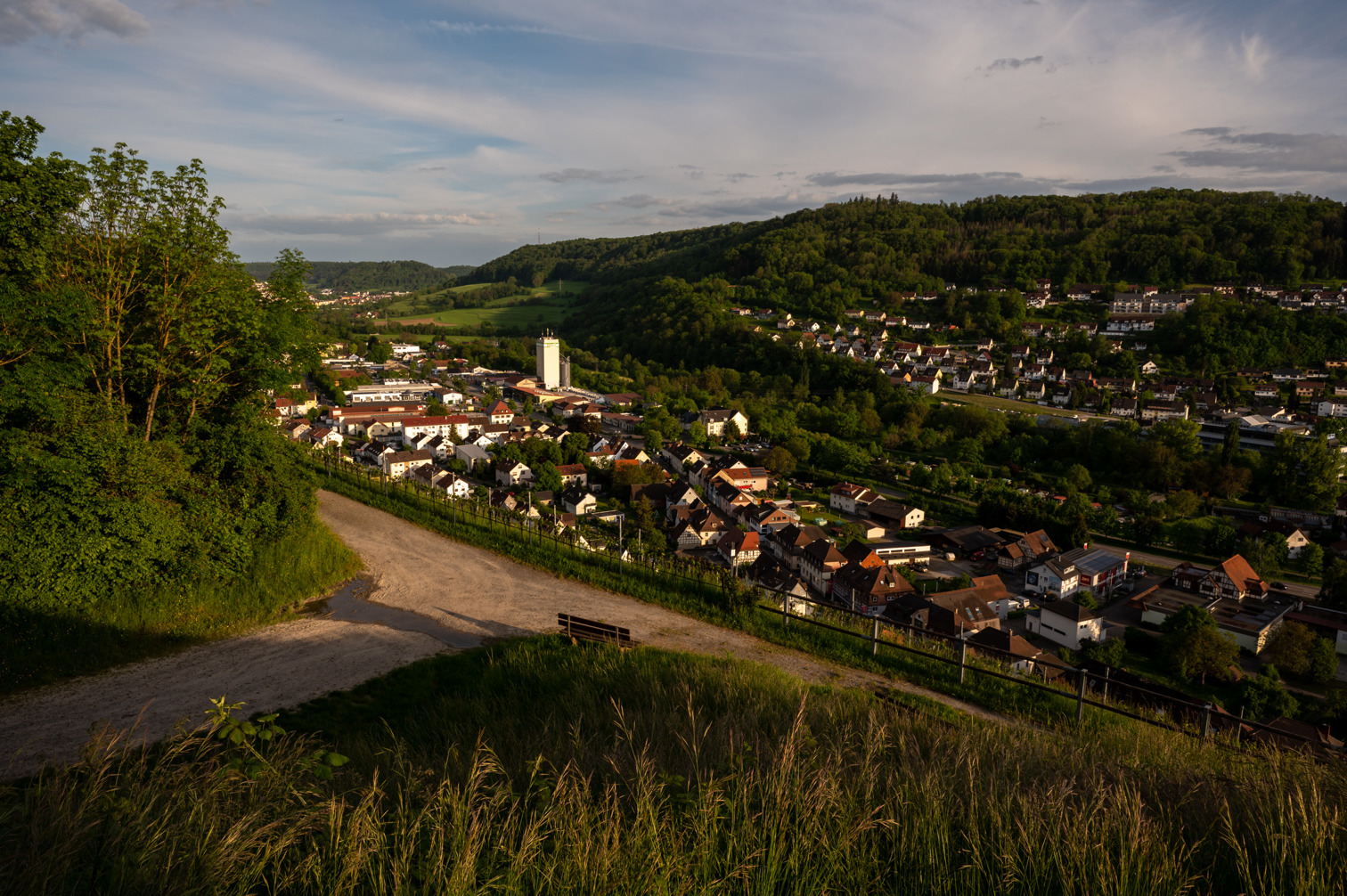 View from Lichteneck Burg Ruine - Ingelfingen